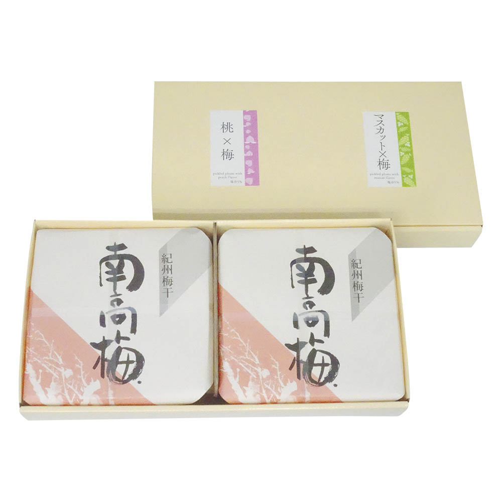 <マルヤマ食品>紀州産フルーツ梅セット「桃梅+マスカット梅」