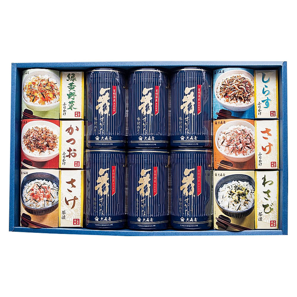 <大森屋>卓上のり・ふりかけ・茶漬詰合せ