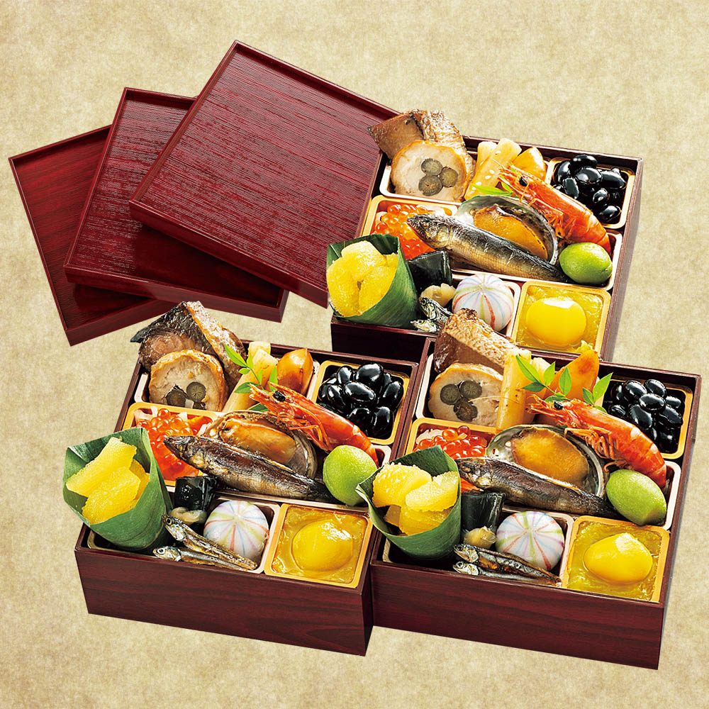 【限定200セット】たつの仔 和風おせち料理 3膳(各重フタ付)