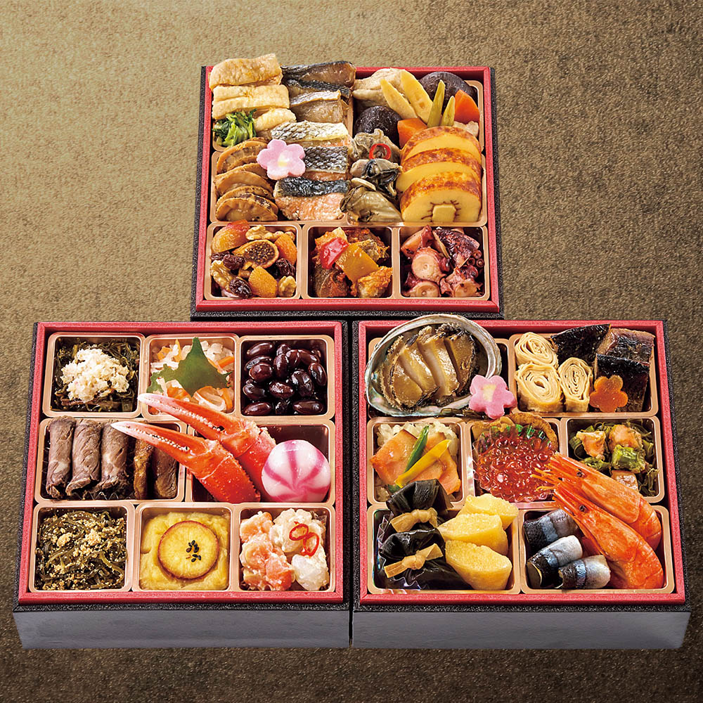 【オンライン予約価格】【限定100セット】稚内中央水産 北海道美味おせち 三段重