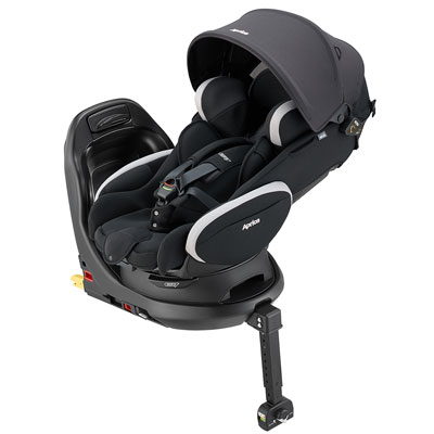 グレー ベビーシート(パンダらるん) 新生児〜4歳頃 (ベーシックタイプ)