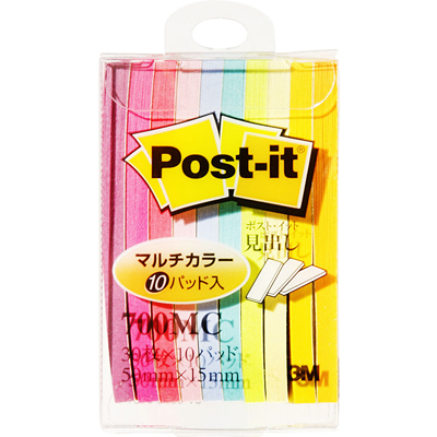 3M ポストイット 見出しマルチカラー 50×15mm 700MC