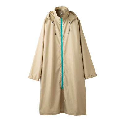 ジップアップレインコート