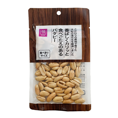 ゆめイチ　香ばしくカリッと食べごたえのあるバタピー　50g