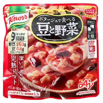 味の素 クノール ポタージュで食べる豆と野菜 深いコクの完熟トマト 180g