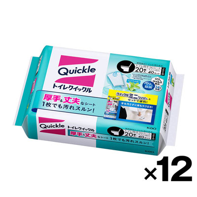 花王 トイレクイックル つめかえ用ジャンボパック 20枚×12個
