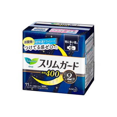 花王　ロリエ　スリムガード　特に多い夜用　40cm　羽つき　11個入
