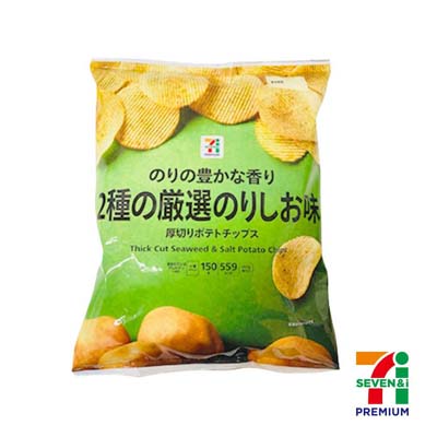 セブンプレミアム 厚切りポテト 2種の厳選のりしお味 150g