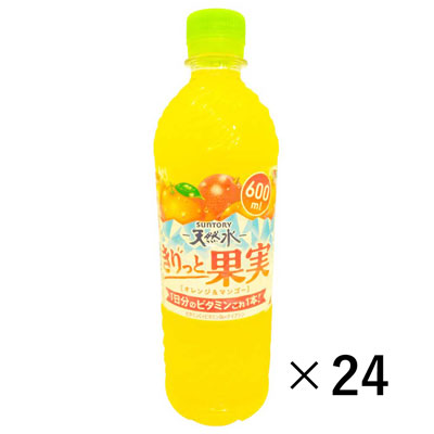 サントリー　天然水　きりっと果実　オレンジ&マンゴー　600ml×24本