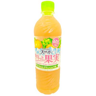 サントリー　天然水　きりっと果実　ピンクグレープフルーツ&マスカット　600ml