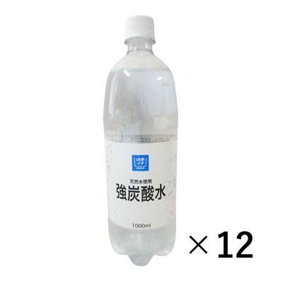 ゆめイチ　強炭酸水　1000ml×12本