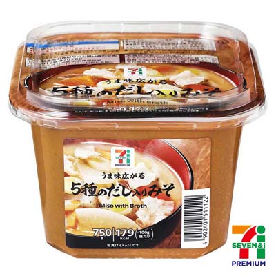 セブンプレミアム 5種のだし入りみそ 750ml