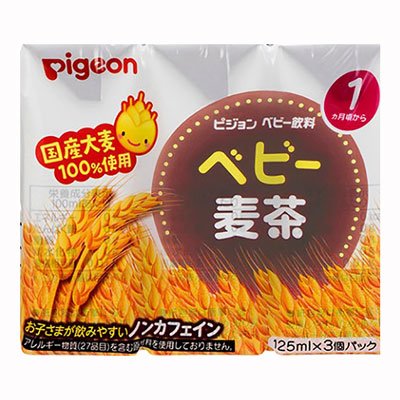 ピジョン ベビー麦茶 国産茶葉使用 125ml×3個パック
