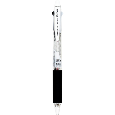 三菱鉛筆 ジェットストリーム 多機能ペン 2&1 透明(ボール径:0.7mm・芯径:0.5mm)
