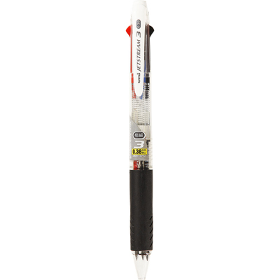 三菱鉛筆 ジェットストリーム 3色ボールペン 0.38mm 透明