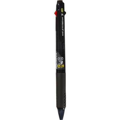 三菱鉛筆 ジェットストリーム 3色ボールペン 0.38mm 透明黒