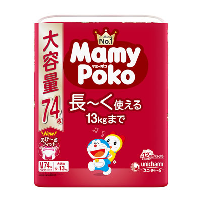 マミーポコパンツ　ドラえもんオムツ　Mサイズ74枚