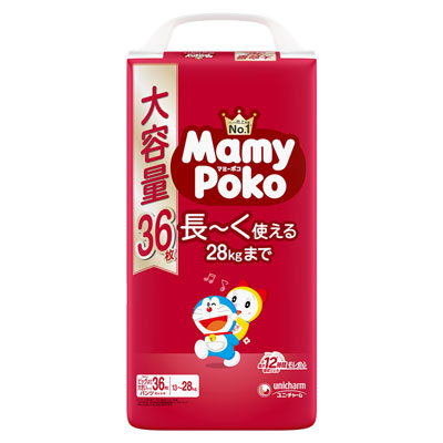 マミーポコパンツ　ドラえもんオムツ　ビッグより大きいサイズ36枚