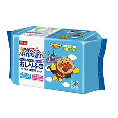 レック きれいにふけたよ!おしりふきデコボコ厚手タイプ 60枚×3個