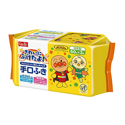 レック きれいにふけたよ!手口ふき 60枚×3個