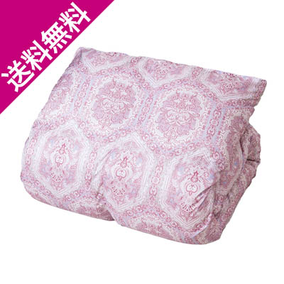 【送料無料】ダウン85％羽毛掛ふとん　ピンク