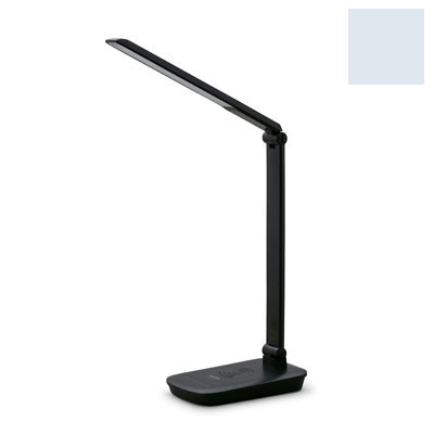 【送料込み】アイリス LEDデスクライトQi充電シリーズ 平置きタイプ 調光 ブラック LDL-QFD-B