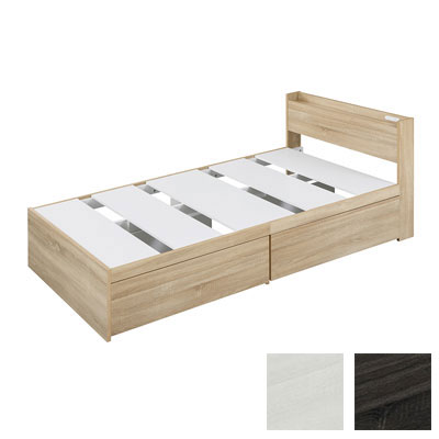 【送料込み】アイリス 大容量収納ベッド宮付き<ライトナチュラル> DSBM-S