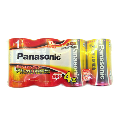 パナソニック アルカリ乾電池 単1形4本パック