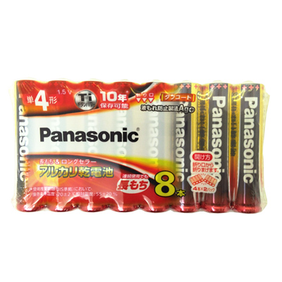 パナソニック アルカリ乾電池 単4形8本パック