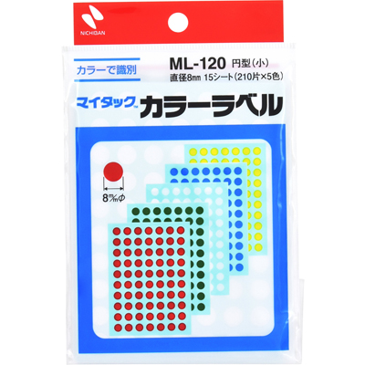 ニチバン マイタックラベル カラーラベル ML-120