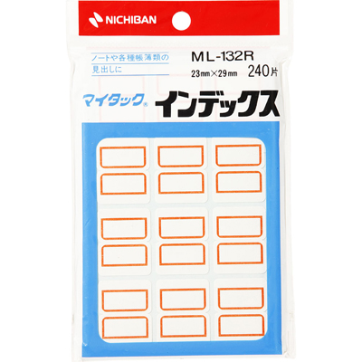 ニチバン マイタックラベル インデックス ML-132R 赤