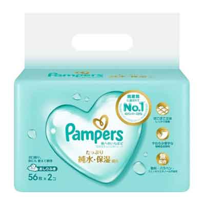 パンパース 肌へのいちばんおしりふき 56枚×2個