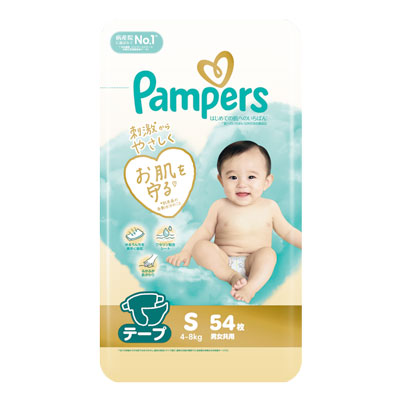 パンパース　はじめての肌へのいちばん　テープSサイズ　54枚