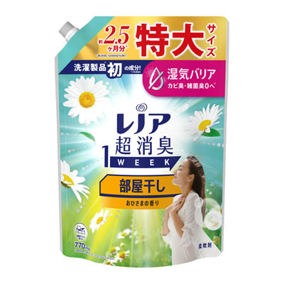P&G　レノア超消臭１WEEK部屋干し　おひさまの香り　つめかえ用　770ml