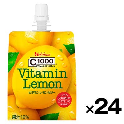 【ケース販売】ハウス食品 C1000ビタミンレモンゼリー 180g×24個