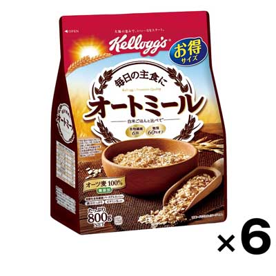 【ケース販売】ケロッグ オートミール徳用 800g×6個