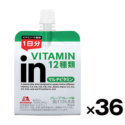 【ケース販売】森永製菓 inゼリーマルチビタミン 180g×36個