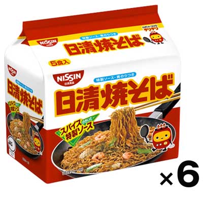 【ケース販売】日清食品 焼きそば5食(500g)×6袋