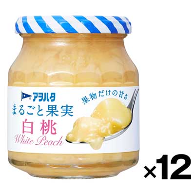 【ケース販売】アヲハタ まるごと果実 白桃 250g ×12個