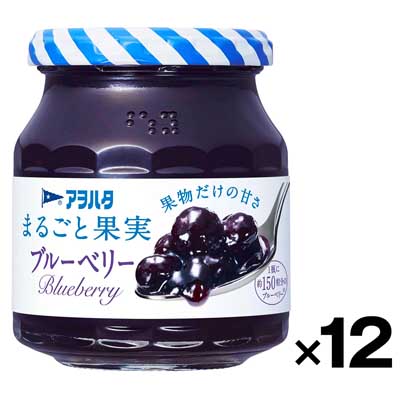 【ケース販売】アヲハタ まるごと果実 ブルーベリー 250g ×12個