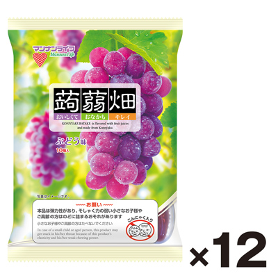 【ケース販売】マンナンライフ 蒟蒻畑 ぶどう味 1袋(10個)×12袋