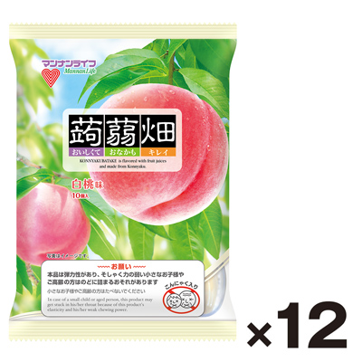 【ケース販売】マンナンライフ 蒟蒻畑 白桃味1袋(1個)×12袋