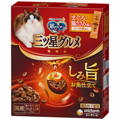 銀のスプーン 三ツ星グルメ しみ旨お魚仕立てまぐろ・鶏ささみ味にかつお節添え192g