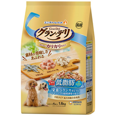 グラン・デリ　カリカリ仕立て　7歳頃からの低脂肪栄養バランスセレクト‐脂肪分約35%カット1.6kg