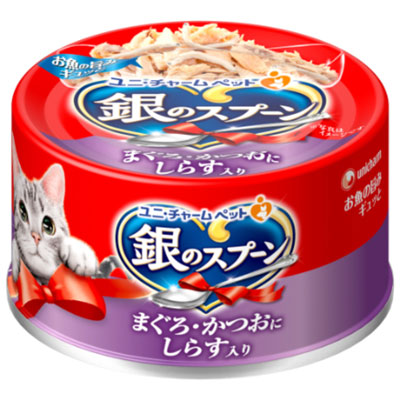 銀のスプーン缶 まぐろ・かつおにしらす入り70g