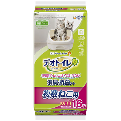 デオトイレ 複数ねこ用消臭・抗菌シート16枚