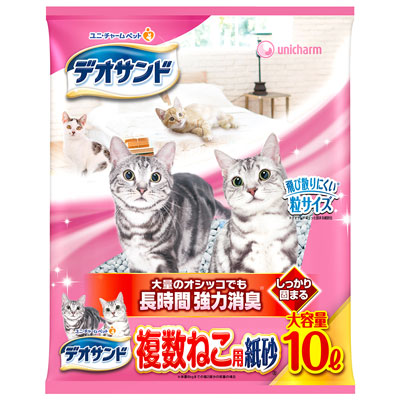 デオサンド 複数ねこ紙砂10L