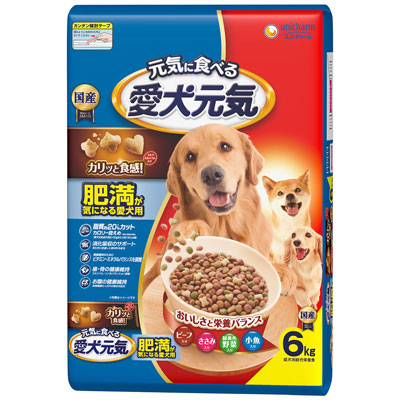 愛犬元気 肥満が気になる愛犬用ビーフ・ささみ・緑黄色野菜・小魚入り6kg