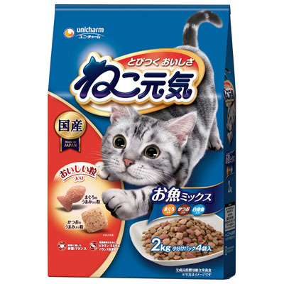 ねこ元気　お魚ミックスまぐろ･かつお･白身魚入り2.0kg