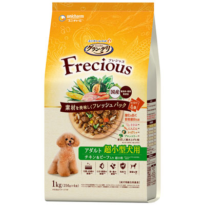 グラン・デリ Freciousアダルト成犬用 超小型犬用 チキン&ビーフ入り1kg